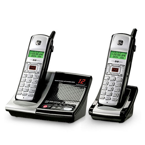 GE 25951EE2 5.8GHz Cordless Telephone with Dual Handsets,