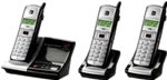 GE 25951EE3 Edge Cordless Telephone w/ Three Handsets, Caller ID and Digital Answerer